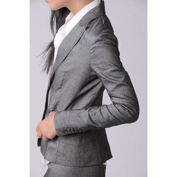 Theory Nichelle Wool Blazer Gray - Picture 5 of 10